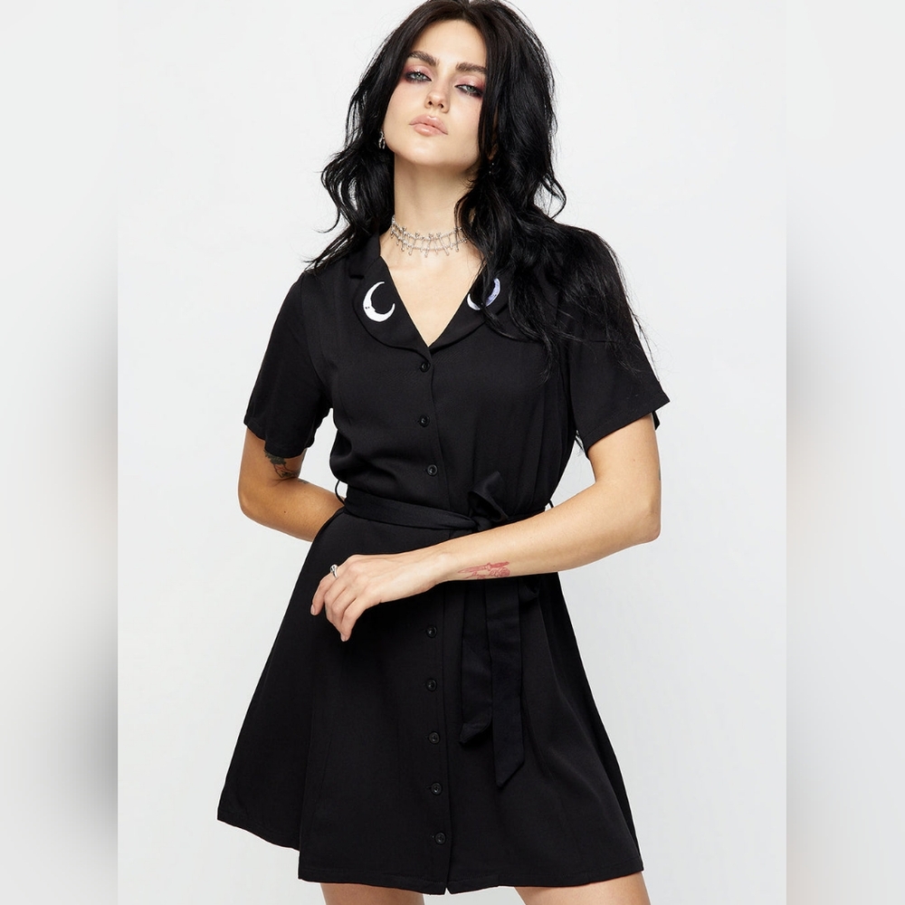 Luna button down mini dress